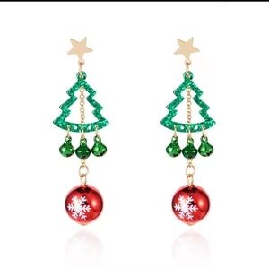 Earrings Christmas Trees Snowflake Ornaments NEW f55